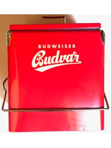 Budweiser Budvar Metal Cooler Ice Box retro-vintage