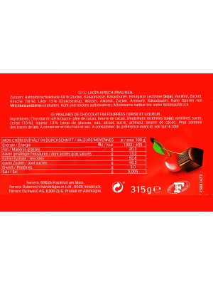 Ferrero Mon Cheri Praline Chocolates Piemont Cherry 5 x 15 75