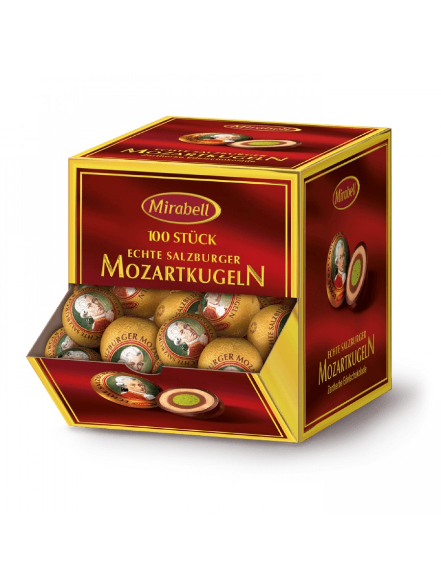 Mirabell Mozartkugeln Box of 100, Salzburg Austria