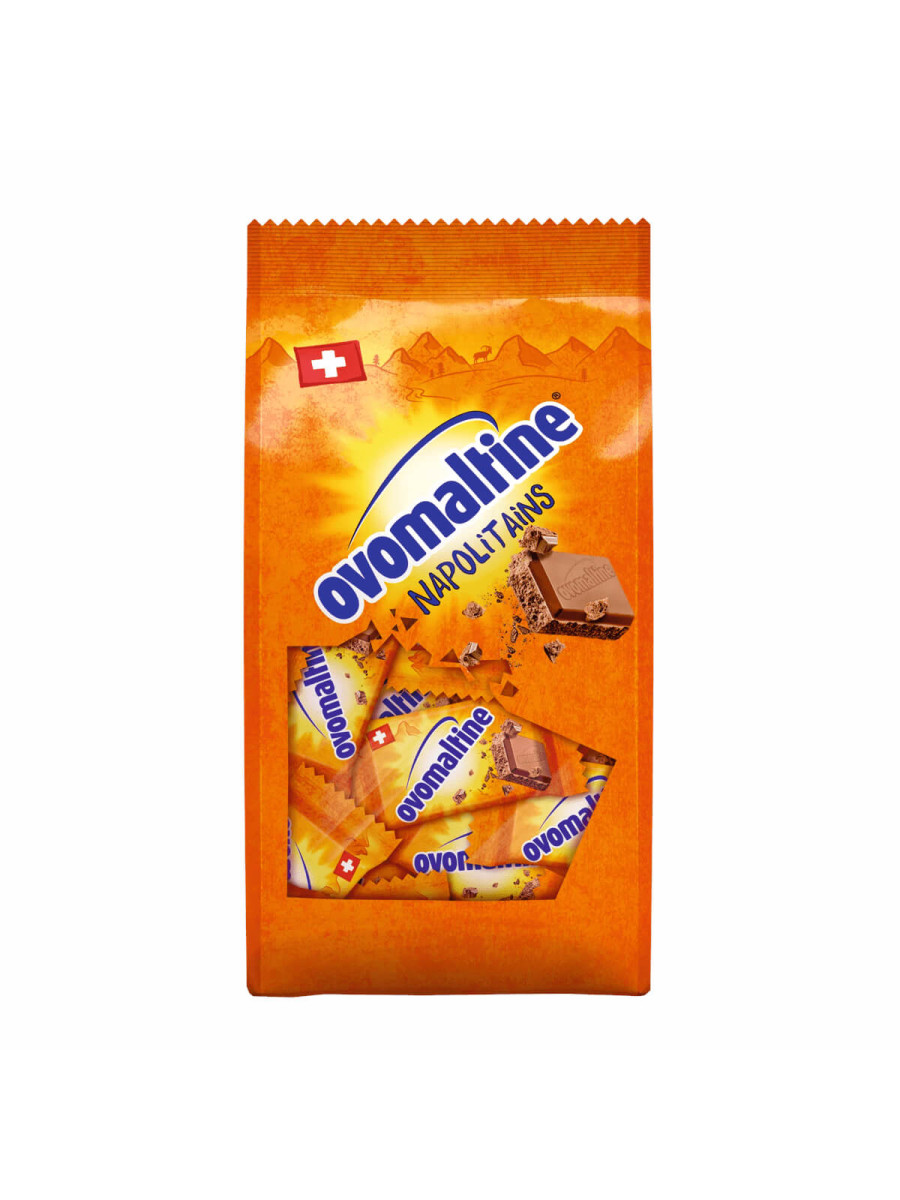 Ovomaltine Napolitains 250g – Crunchy Chocolate Wafers for Snacking & Sharing